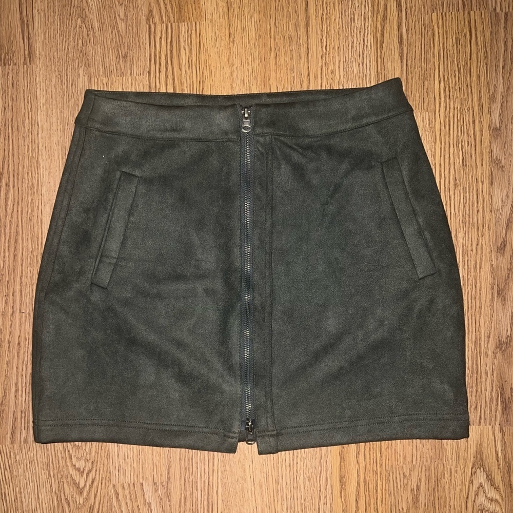 Green Suede Skirt